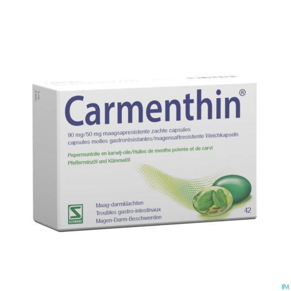 Packshot Carmenthin® 42 Maagsapresist. Zachte Capsules Packshot Carmenthin® 42 Maagsapresist. Zachte Capsules