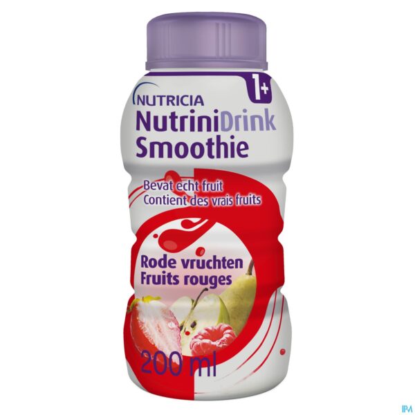 Packshot Nutrinidrink Smoothie Rode Vruchten Fl 200ml