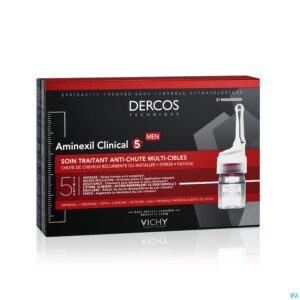Packshot Vichy Dercos Aminexil Clinical 5 Men Amp 21x6ml