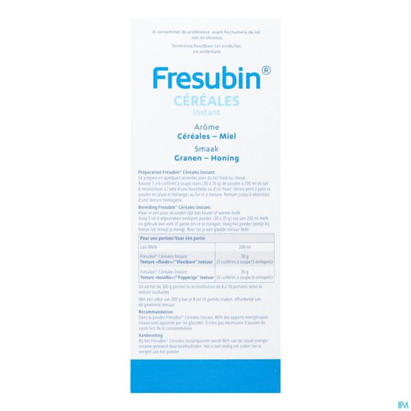 Packshot Fresubin Cereales Instant Honing 2x300g