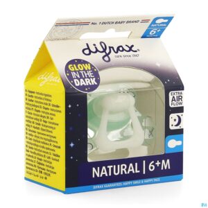 Packshot Difrax Fopspeen Natural 6m+ Nacht
