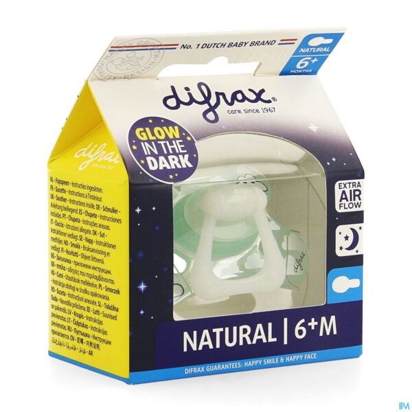 Packshot Difrax Fopspeen Natural 6m+ Nacht