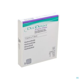 Packshot Duoderm Extra Dun Verb Hydro 7,5cmx7,5cm 5 H7951