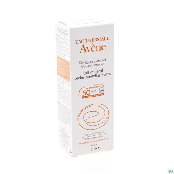 Packshot Avene Zon Spf50+minerale Melk Z.hoge Besch. 100ml