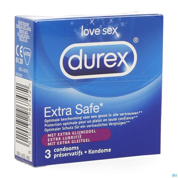 Packshot Durex Extra Safe Condoms 3