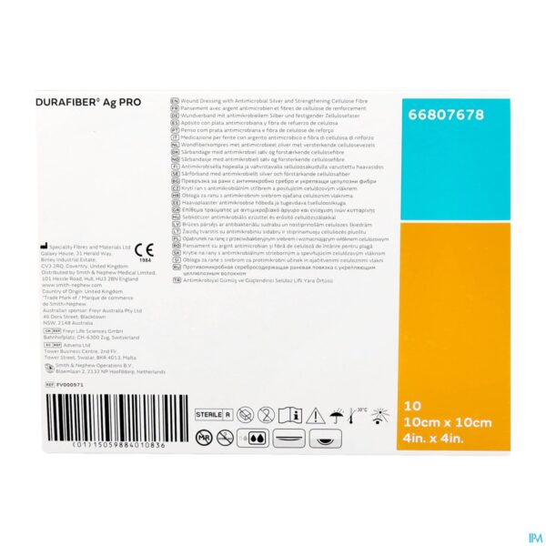 Packshot Durafiber Ag Pro Verband 10x10cm 10