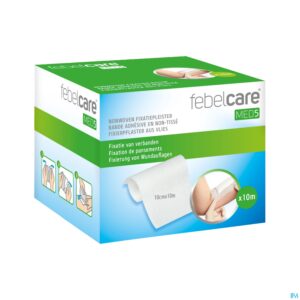 Packshot Febelcare Med5 Fixatiepleist. N/woven 10cm 10m 1