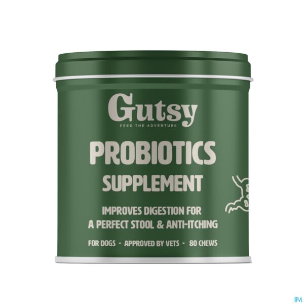 Packshot Gutsy Probiotics Supplement Chews 80