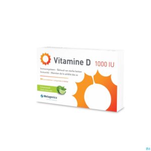 Packshot Vitamine D 1000iu Metagenics Kauwtabl 84
