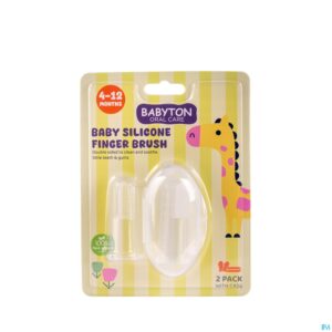 Packshot Babyton Baby Silicone Vingertandenborstel 2