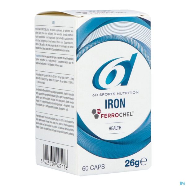 Packshot 6d Iron Ferrochel Caps 60 Nf