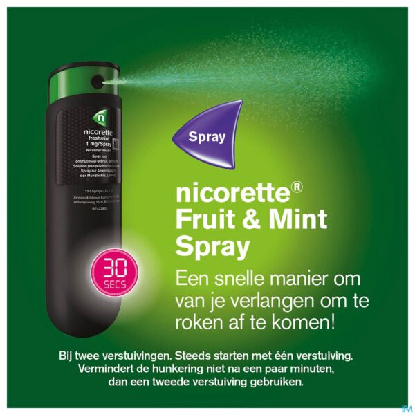 Lifestyle_image Nicorette Fruit&mint 1mg Mondspray Suikervr. 2x150