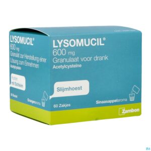 Packshot Lysomucil 600 Gran Sach 60 X 600mg