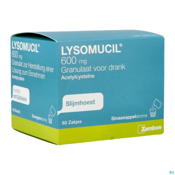 Packshot Lysomucil 600 Gran Sach 60 X 600mg Packshot Lysomucil 600 Gran Sach 60 X 600mg