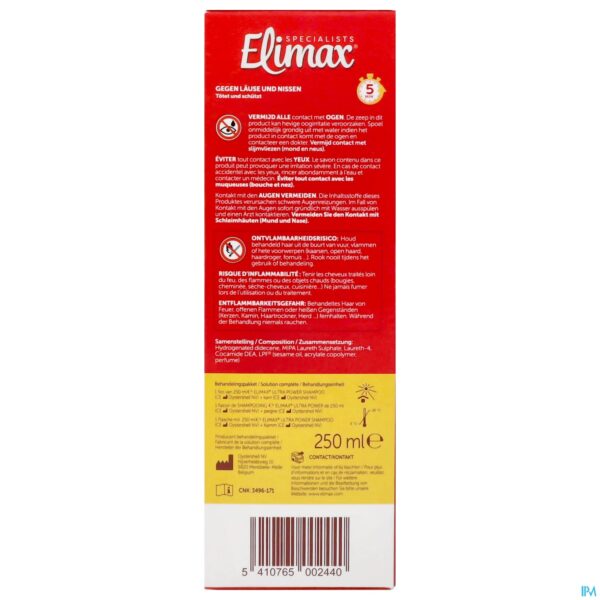 Packshot Elimax Shampoo Tegen Luizen Fl 250ml