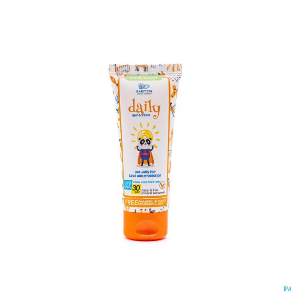 Packshot Babyton Natuurlijke Minerale Zonnecreme Tube 100ml