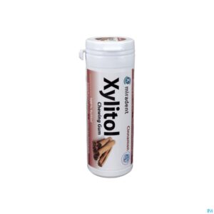Packshot Miradent Kauwgom Xylitol Kaneel Z/suiker 30