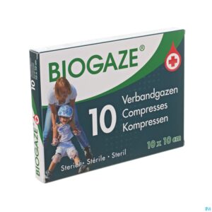 Packshot Biogaze 10 Verbandgazen 10 x 10 cm