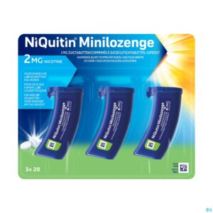 Packshot Niquitin 2,0mg Minilozenge Zuigtabletten 60