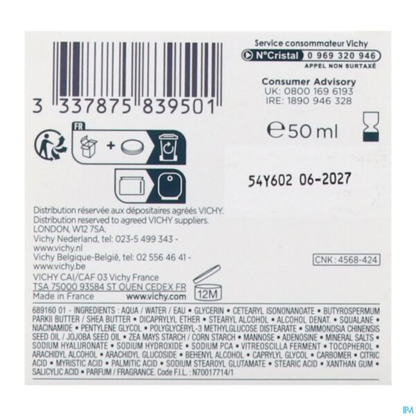 Productshot Vichy Mineral 89 Creme Rijk 50ml