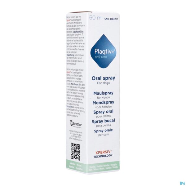 Packshot Plaqtiv+ Oral Care Spray Vanilla 60ml