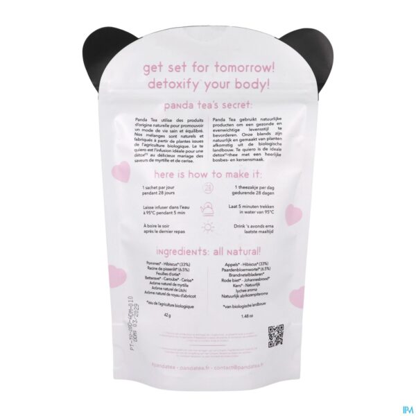 Packshot Panda Tea Tea Quiero 28 Zakje 42g