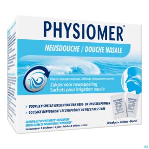 Packshot Physiomer Zeezout Neusdouche Zakjes 30