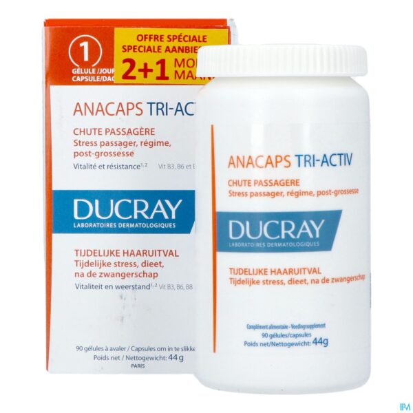 Productshot Ducray Anacaps Tri-activ Caps 90