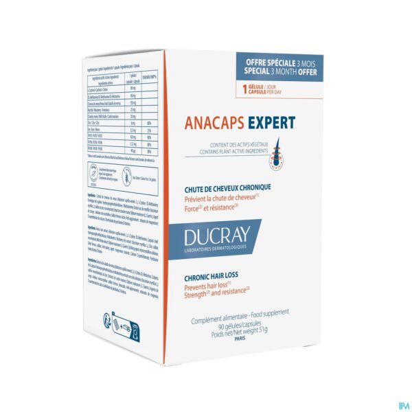 Packshot Ducray Anacaps Expert Progres. Haarutival Caps 90 Packshot Ducray Anacaps Expert Progres. Haarutival Caps 90