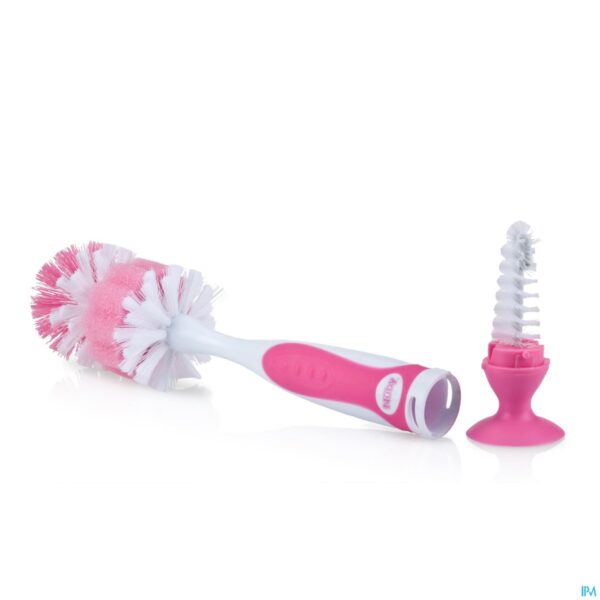 Productshot Nûby Flessenborstel met kleinere speenborstel en zuignap