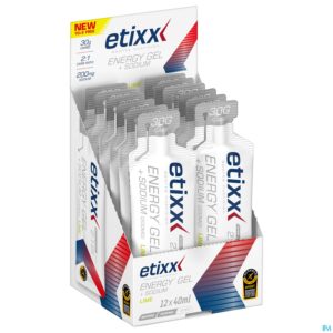Packshot Etixx Energy Gel + Sodium Lime 12x40ml
