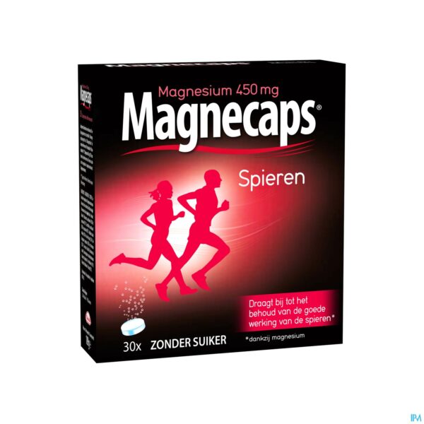 Packshot Magnecaps Spierkrampen Bruistabl 30
