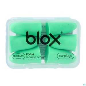 Packshot Blox Schuim Medium Groen Oordoppen 3 Paar