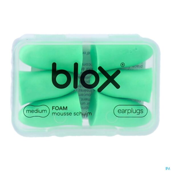 Packshot Blox Schuim Medium Groen Oordoppen 3 Paar