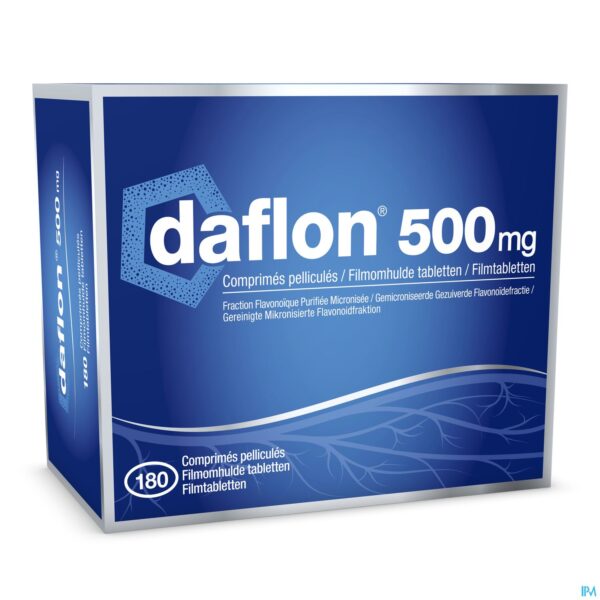 Packshot Daflon 500 Filmomh Tabl 180 X 500mg Packshot Daflon 500 Filmomh Tabl 180 X 500mg