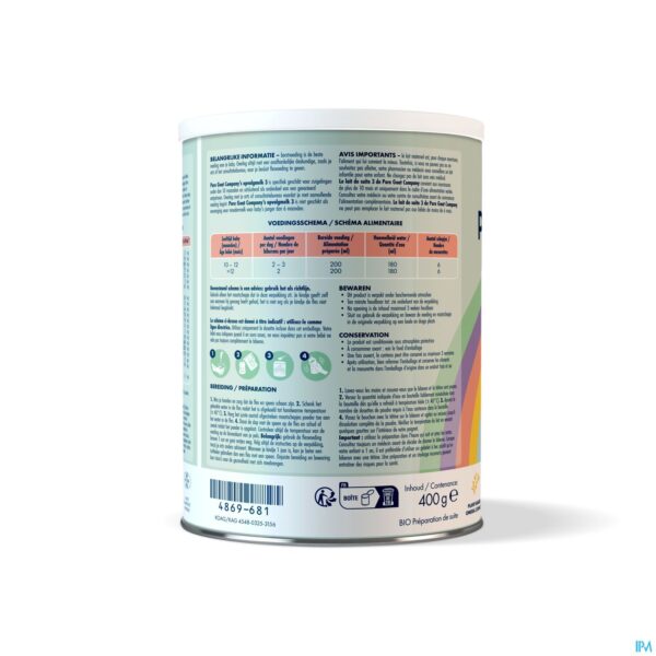 Productshot Pure Goat Opvolgmelk 3 Pdr 400g