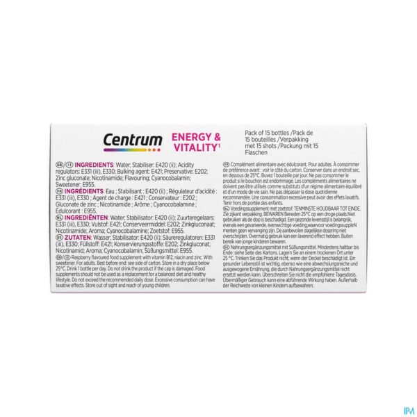 Packshot Centrum Energy & Vitality Fl 15x7ml